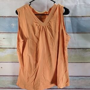 Columbia Orange Tank Top V-Neck Sleeveless